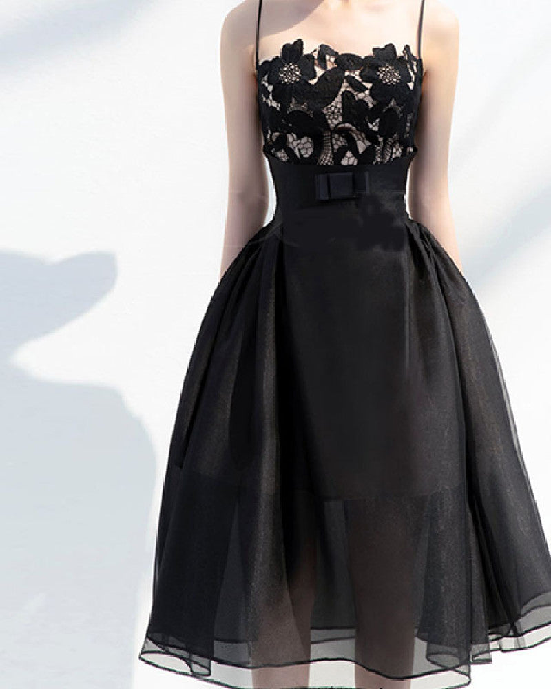 Luna Midi Dress-Black