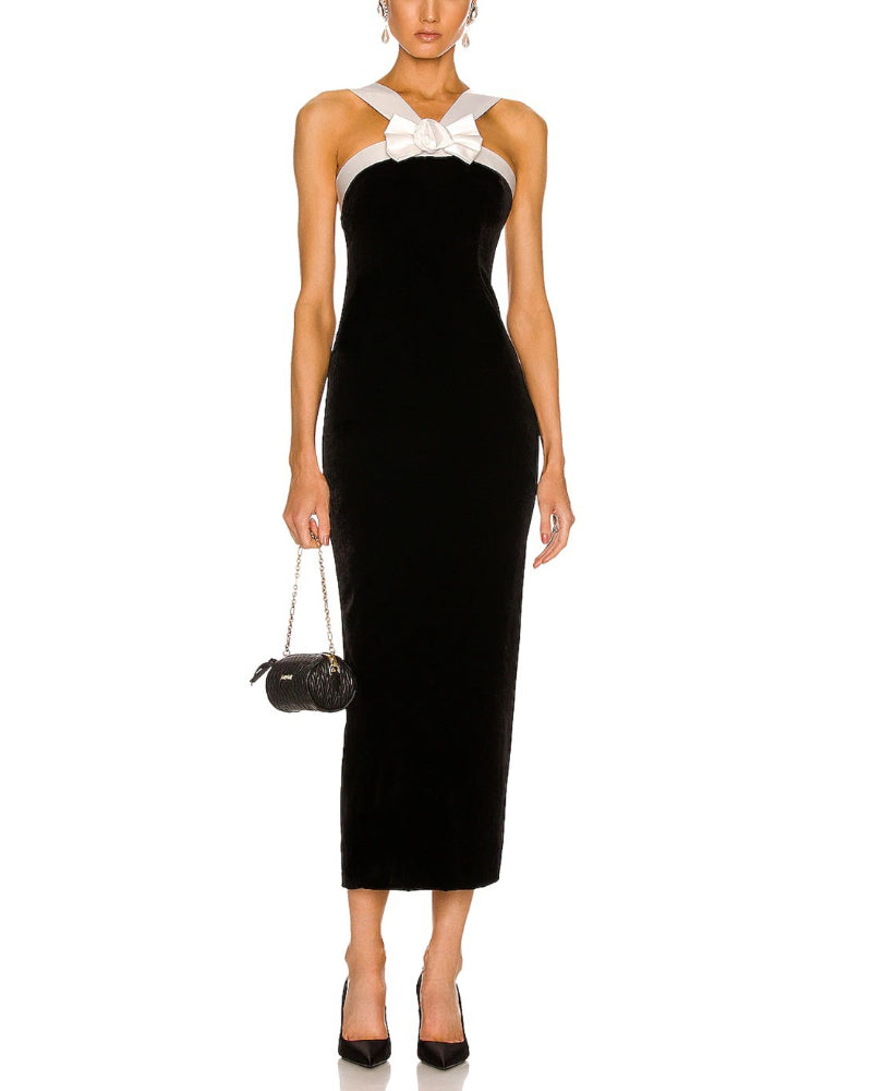 Magdalena Midi Dress-Black