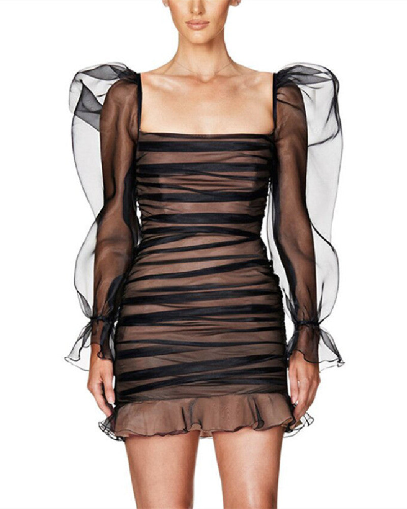 Courtney Mini Dress-Black