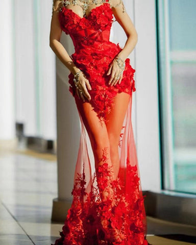 Sara Maxi Dress-Red