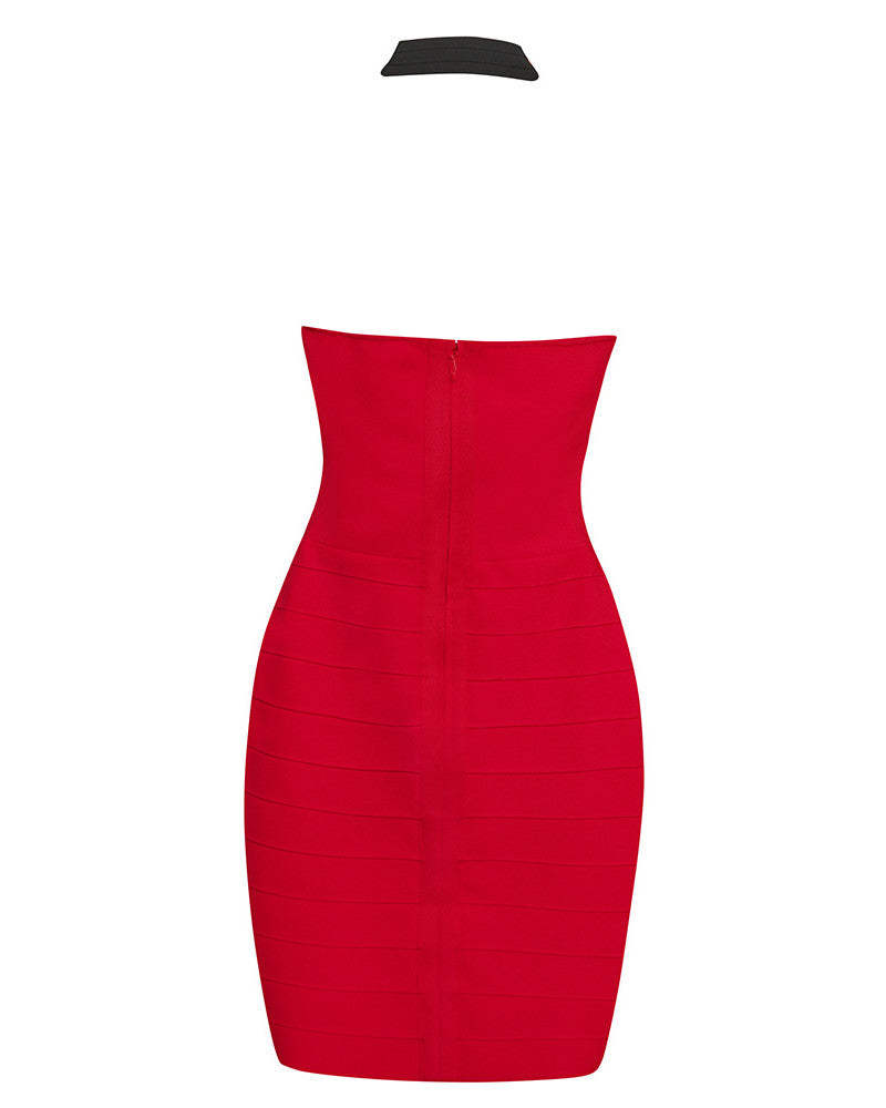 Olive Mini Dress-Red
