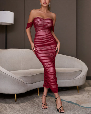 Lara Maxi Dress-Red