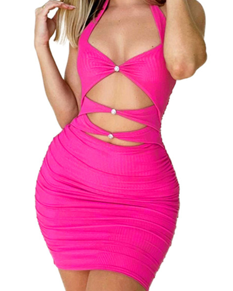 Angelina Mini Dress-Pink