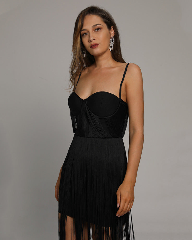 Chaya Mini Dress-Black