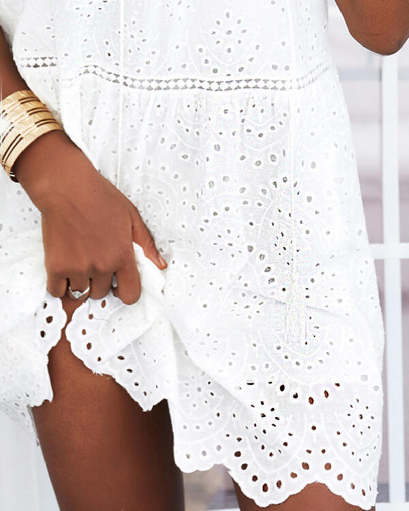 Tia Mini Dress-White