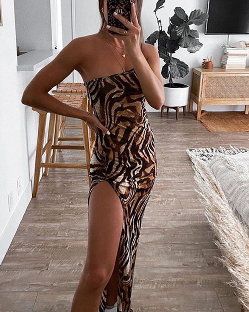 Ana Maxi Dress-Tiger Stripe