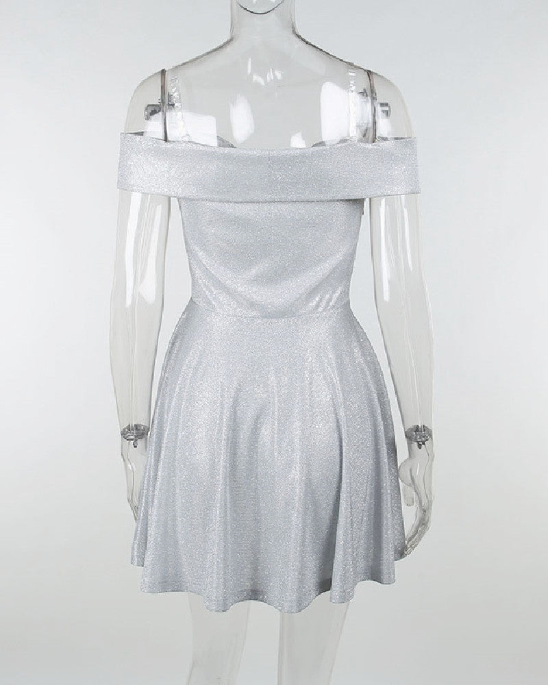 Luciana Mini Dress-Silver
