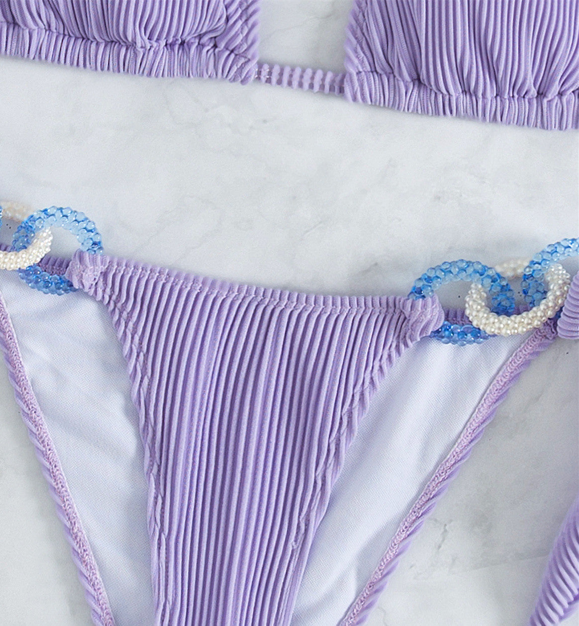 Macie Bikini Two Piece Set-Purple