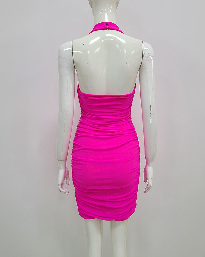 Angelina Mini Dress-Pink