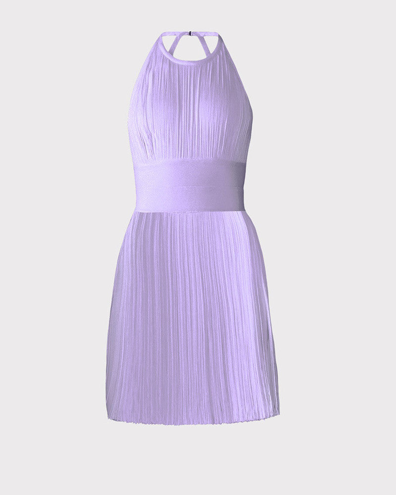 Evie Mini Dress-Pureple