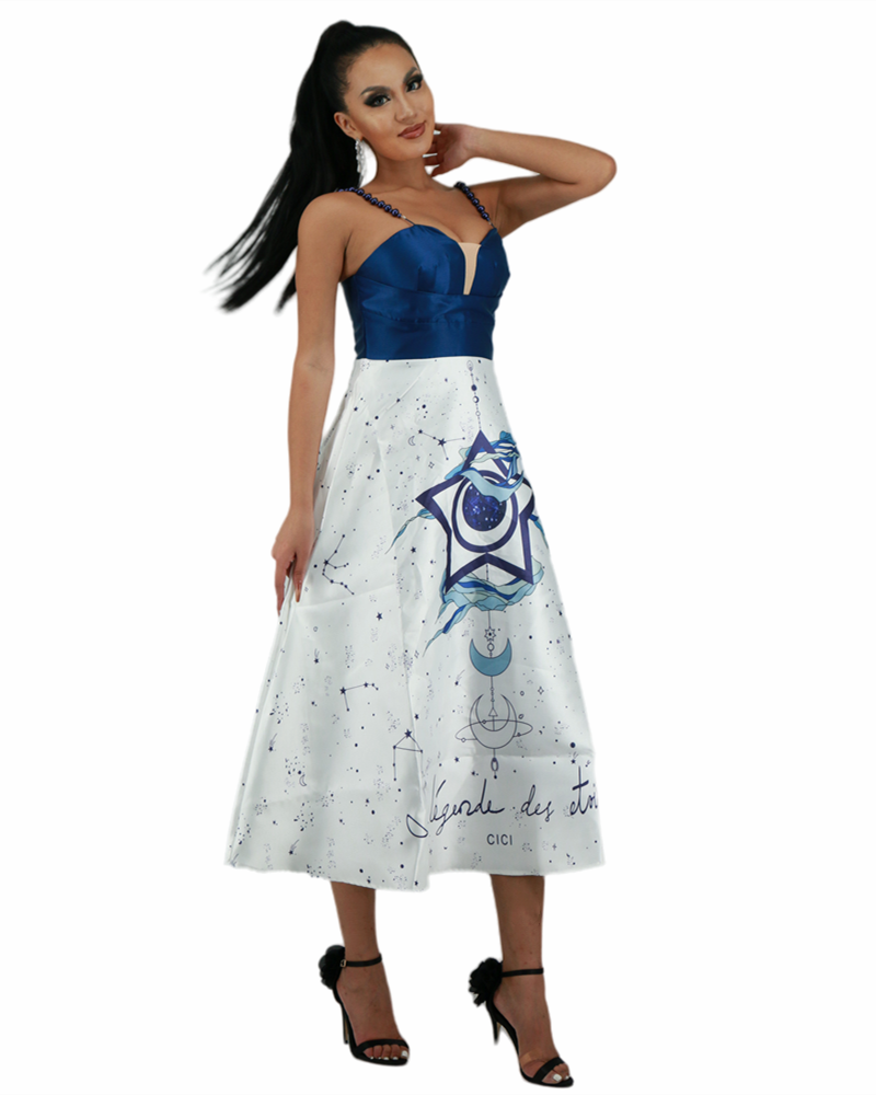 Carolina Maxi Dress-Blue