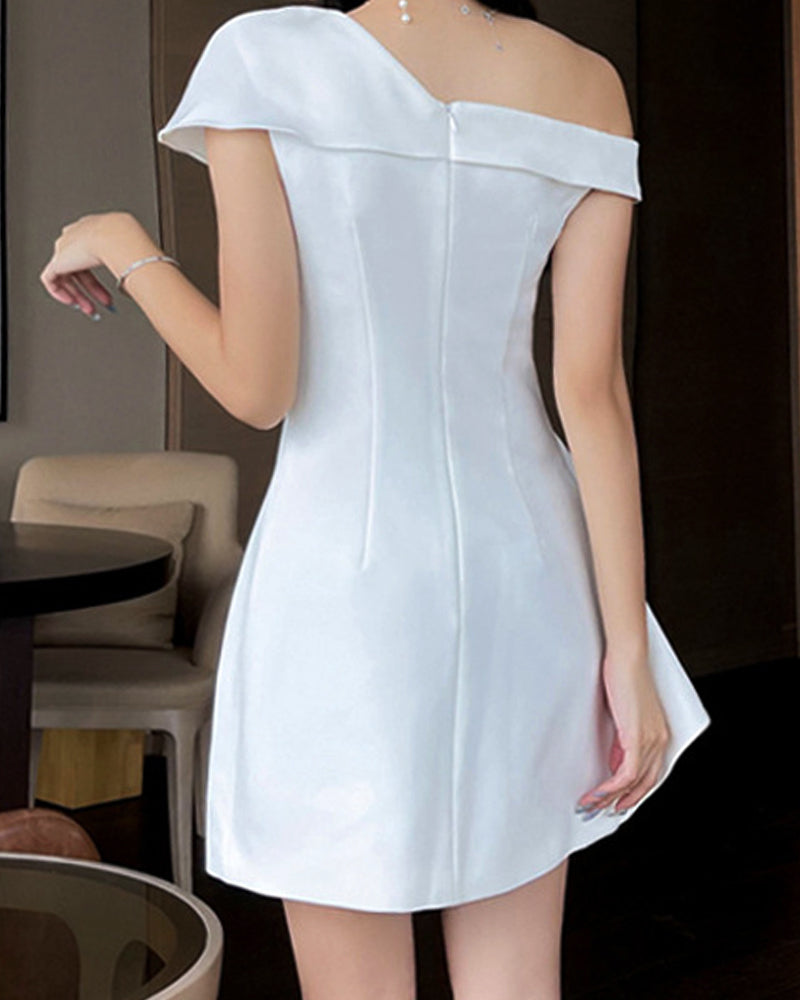 Stella Mini Dress-White