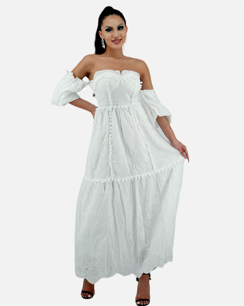 Valentina Maxi Dress-White
