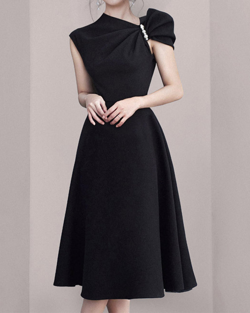 Sierra Midi Dress-Black