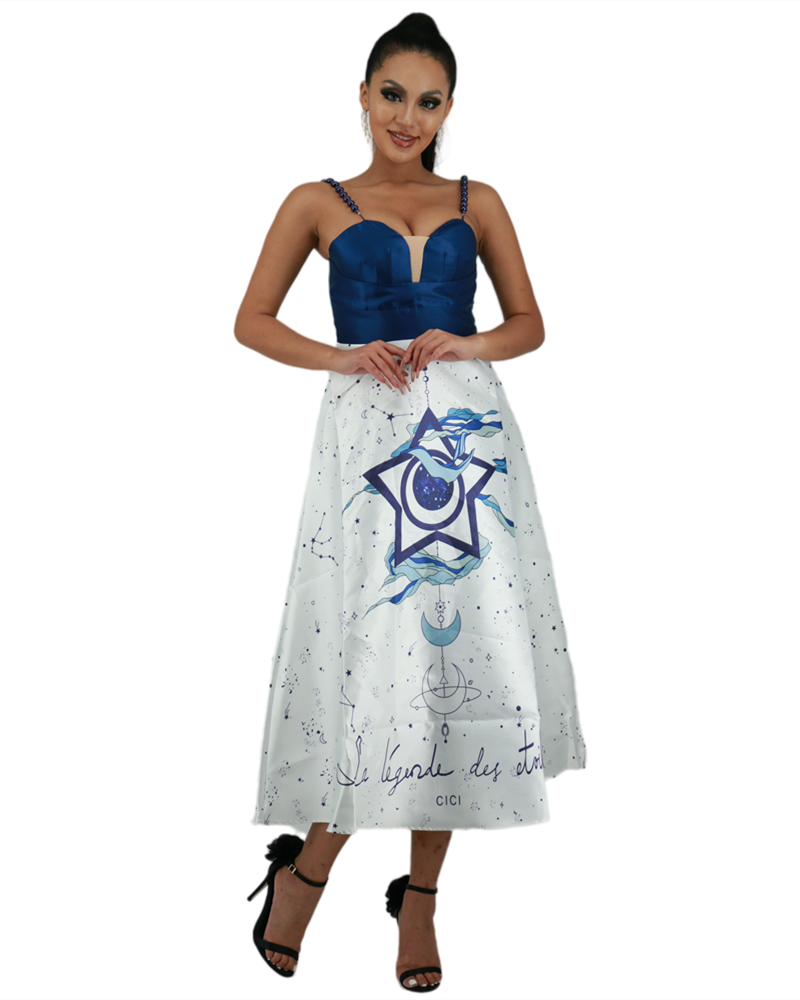 Carolina Maxi Dress-Blue