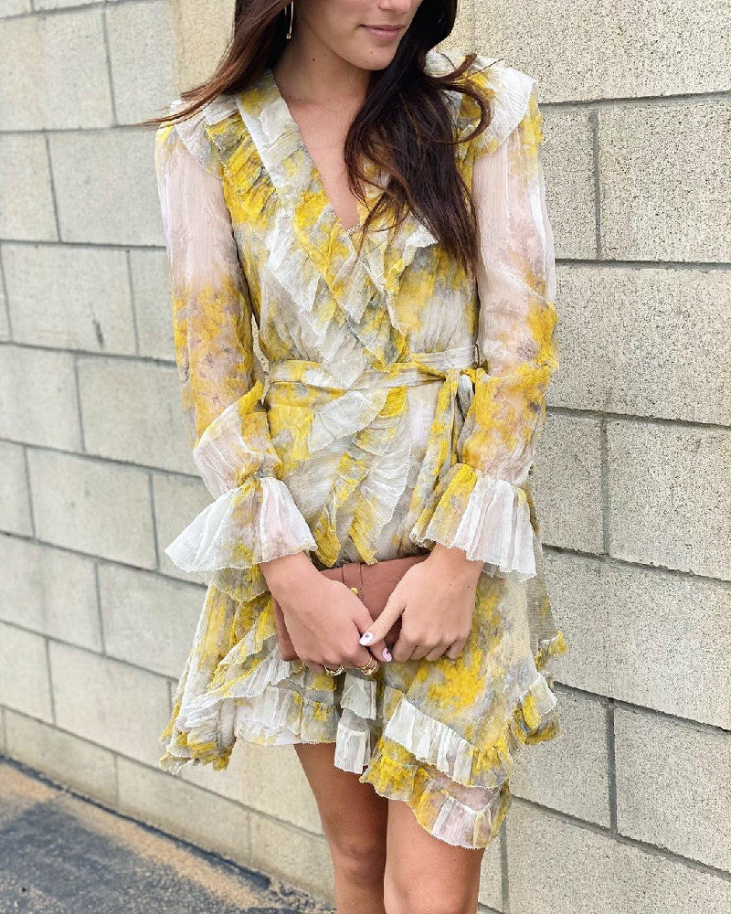 Tamara Mini Dress-Yellow