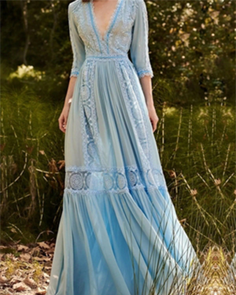 Makenzie Maxi Dress-Blue