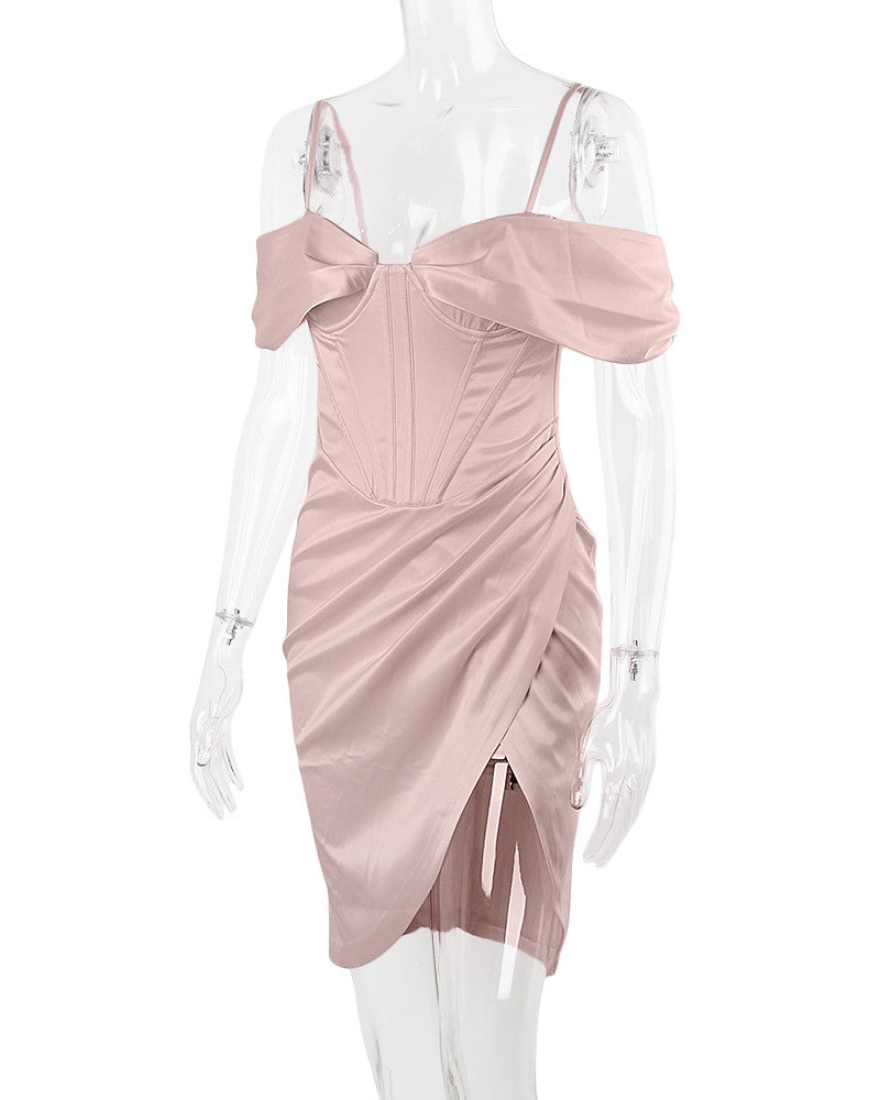 Leila Mini Dress-Pink