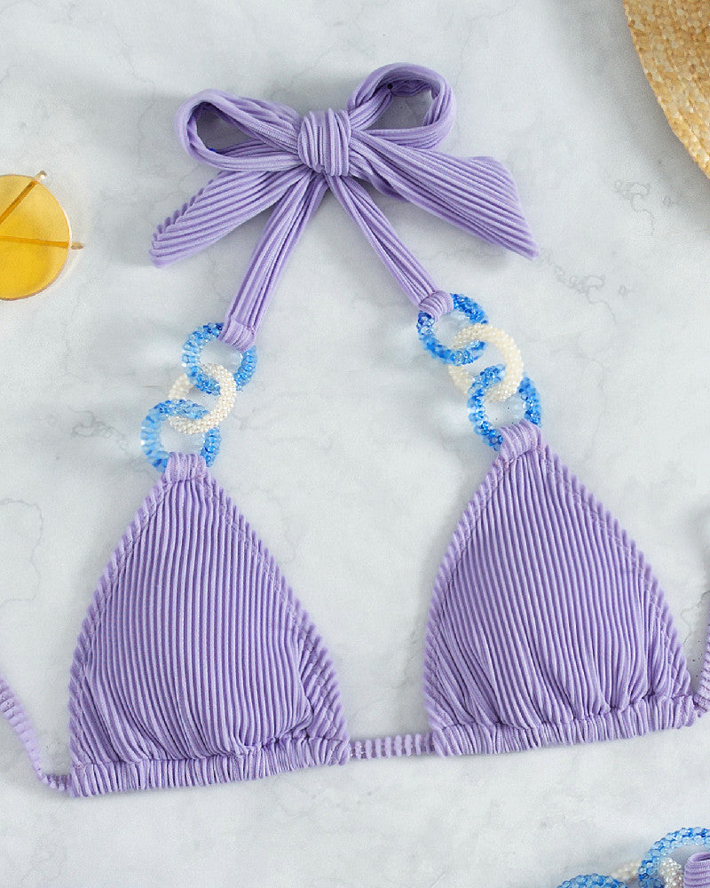 Macie Bikini Two Piece Set-Purple