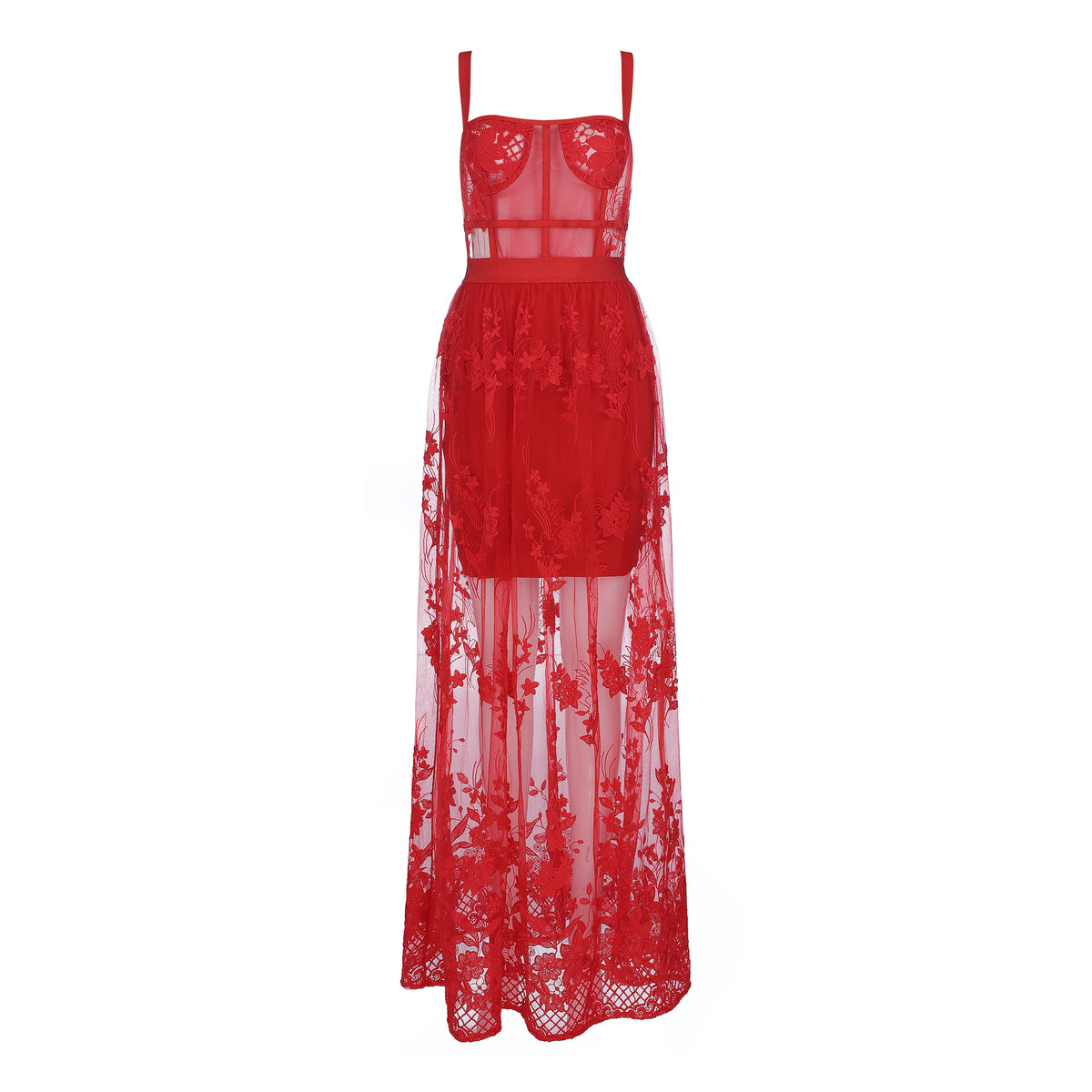 Elizabeth Maxi Dress-Red