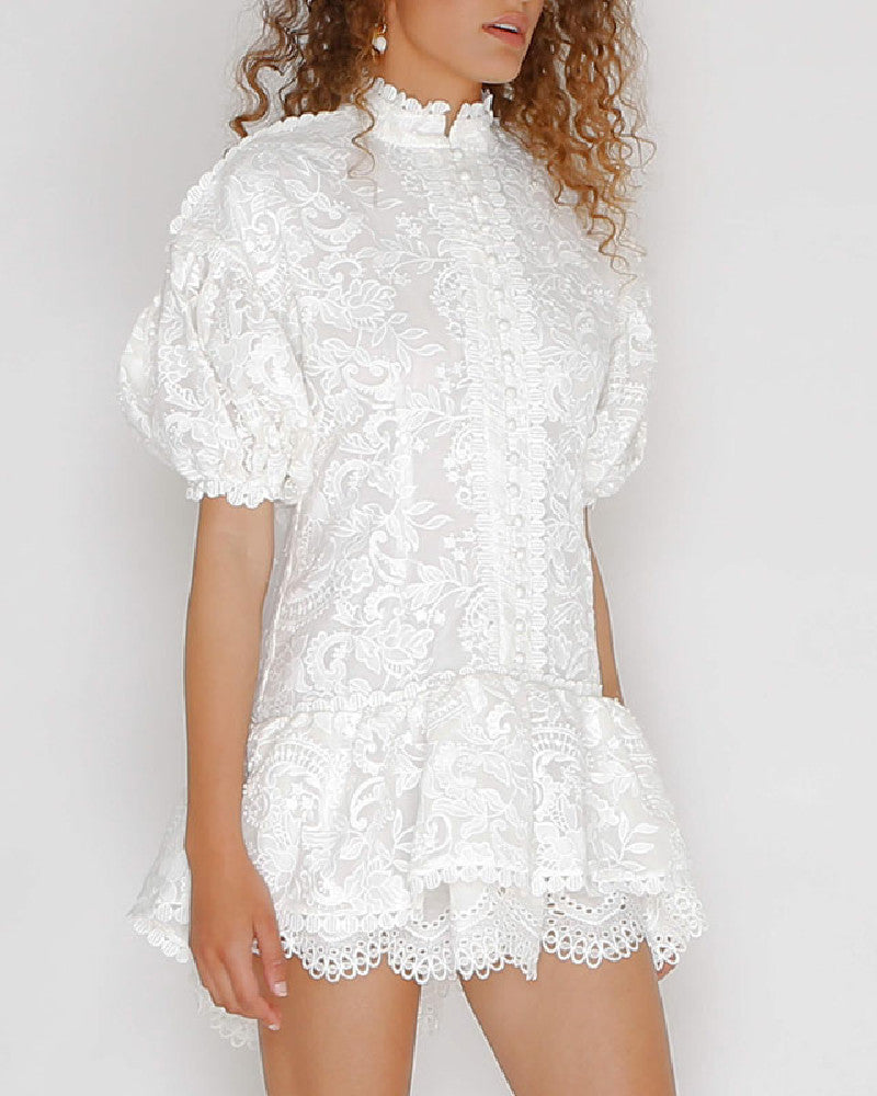 Casey Mini Dress-White