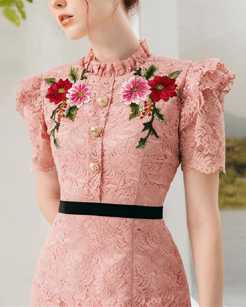 Giovanna Midi Dress-Pink