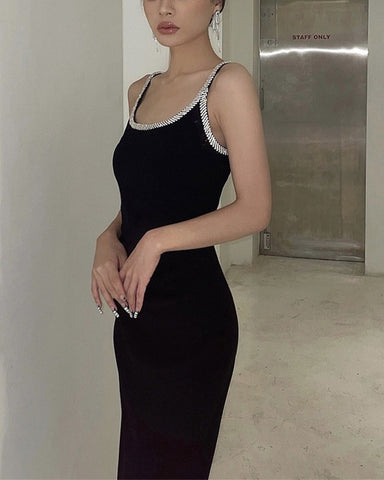 Kendall Midi Dress-Black