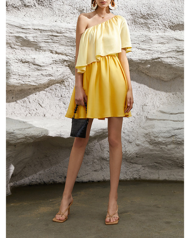 Bria Mini Dress-Yellow