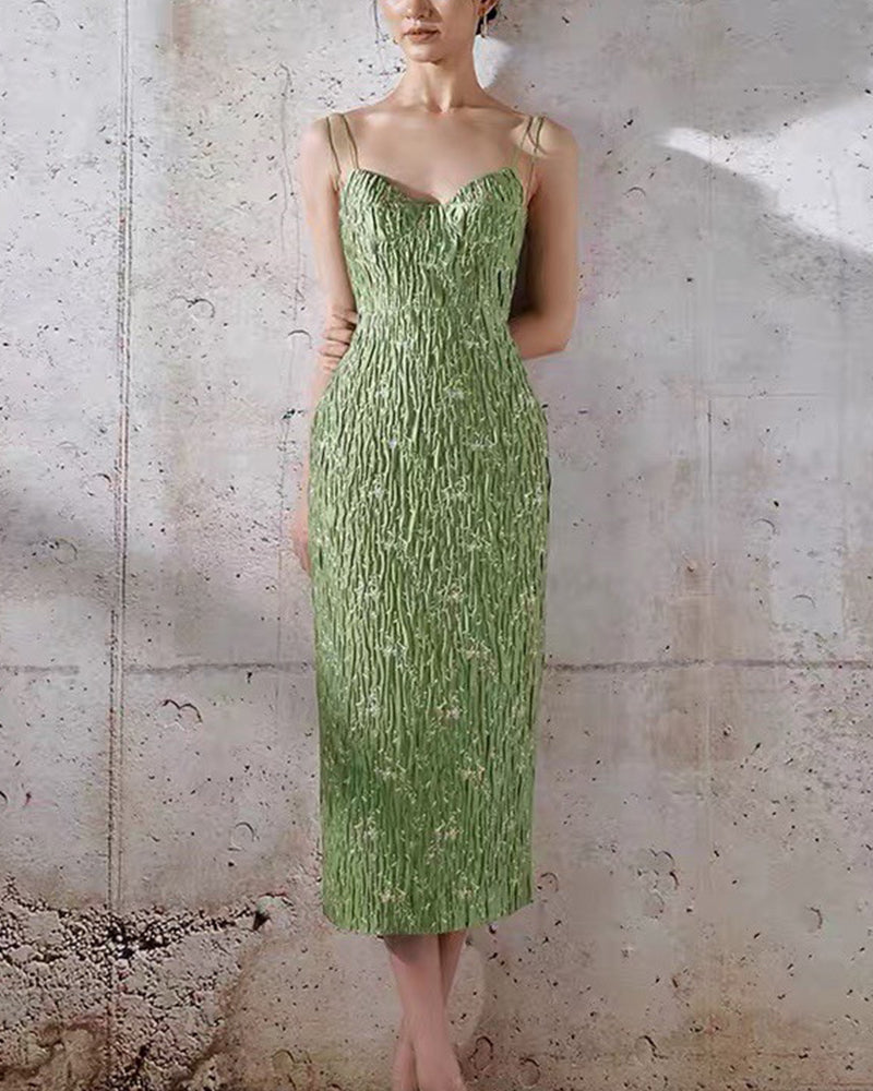 Hannah Midi Dress- Green