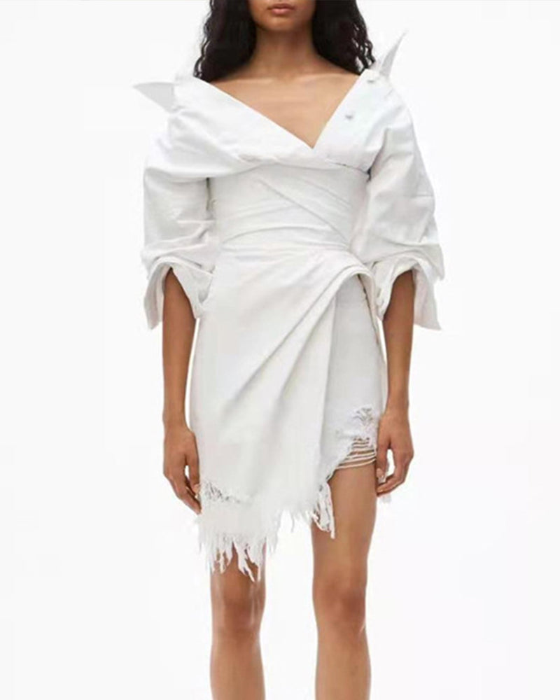 Josephine Mini Dress-White
