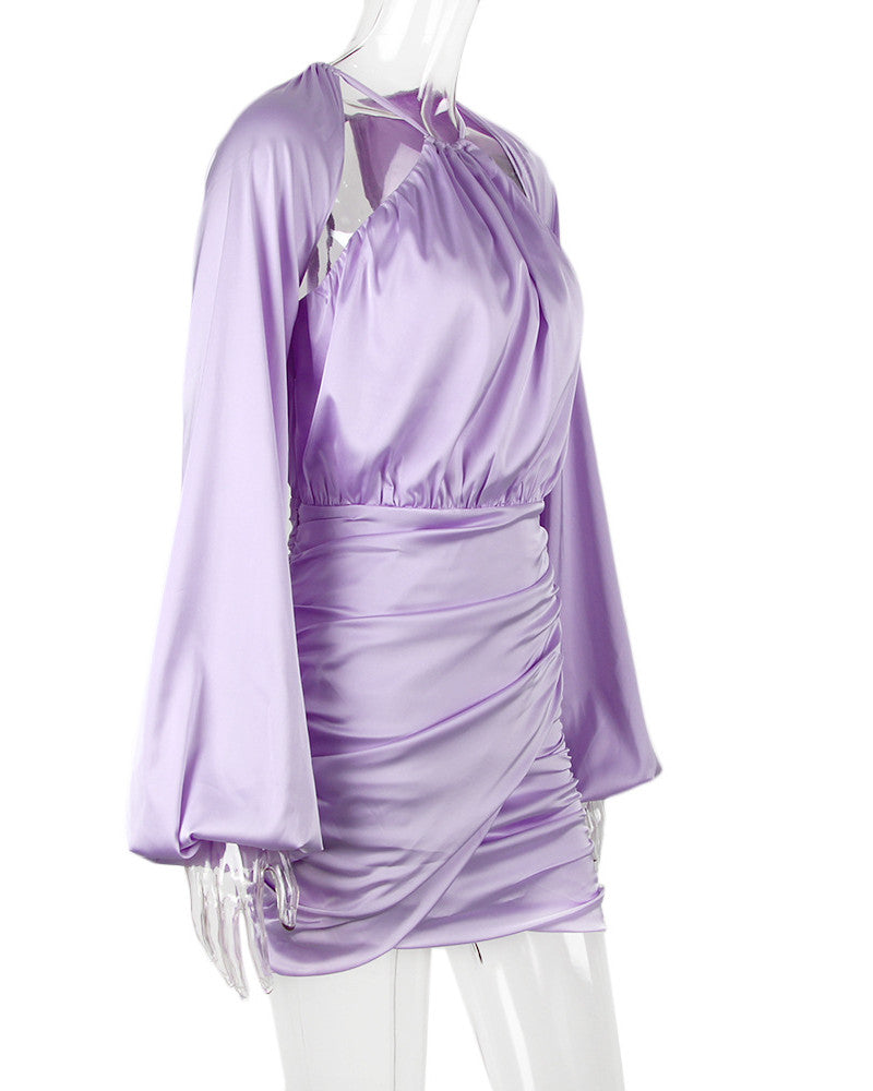 Miah Mini Dress-Purple