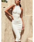 Aliana MIDI DRESS-WHITE