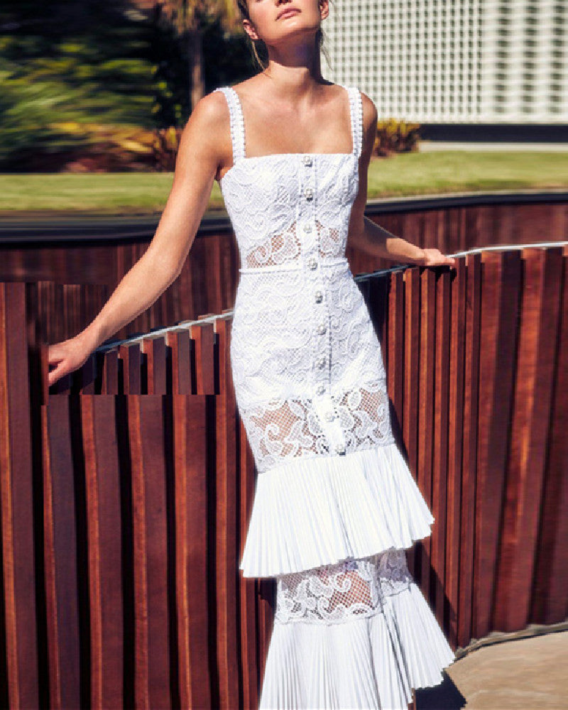 Erica Midi Dress-White