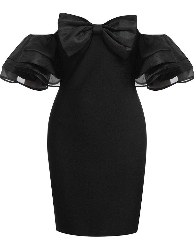 Sarah Mini Dress-Black