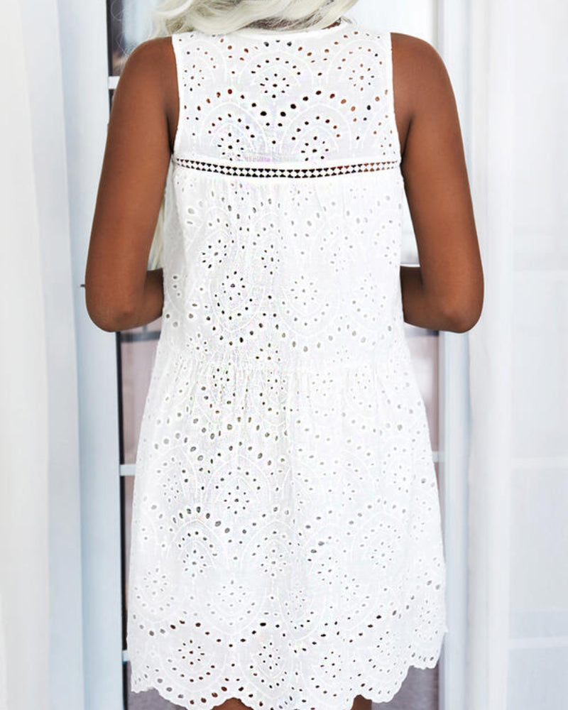 Tia Mini Dress-White