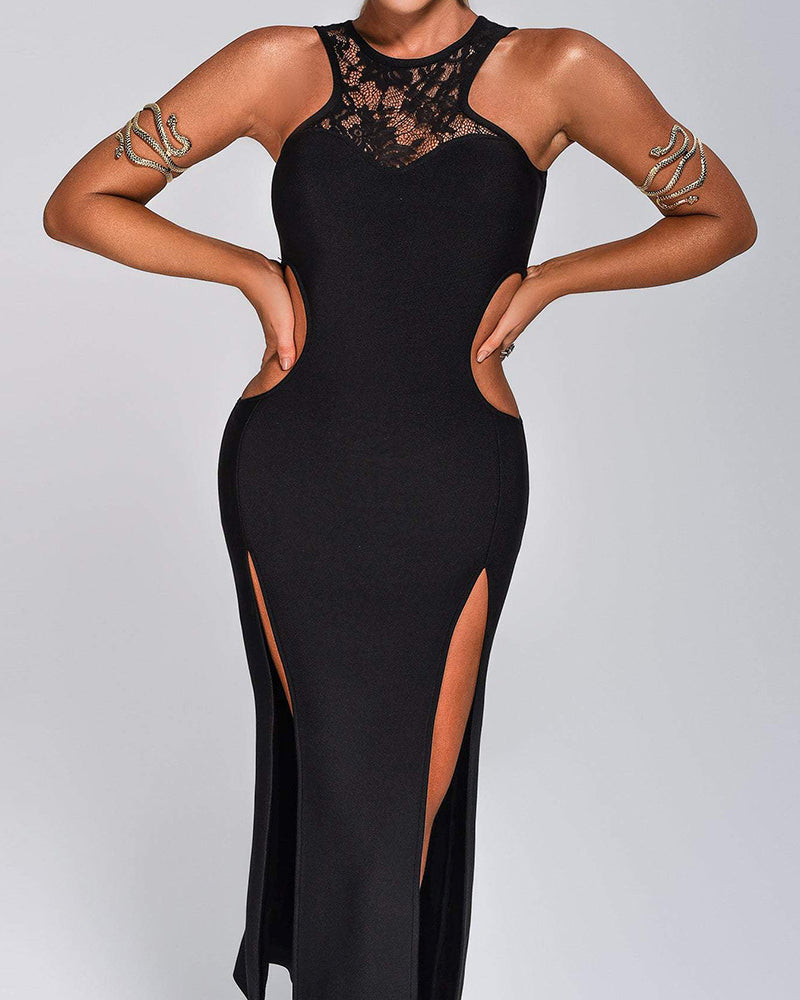 Emmy Midi Dress-Black