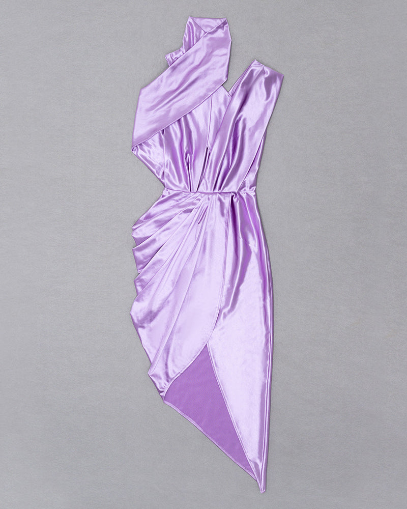 Heidy Midi Dress-Purple