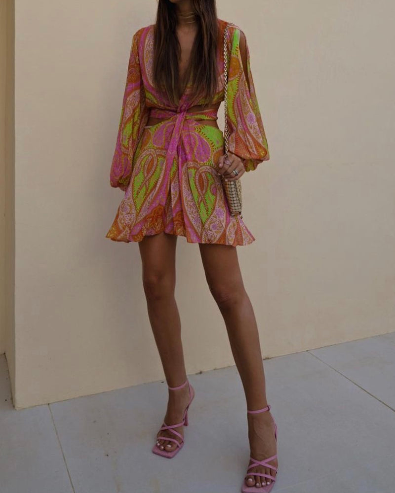 Rayne Mini Dress-Multicolored