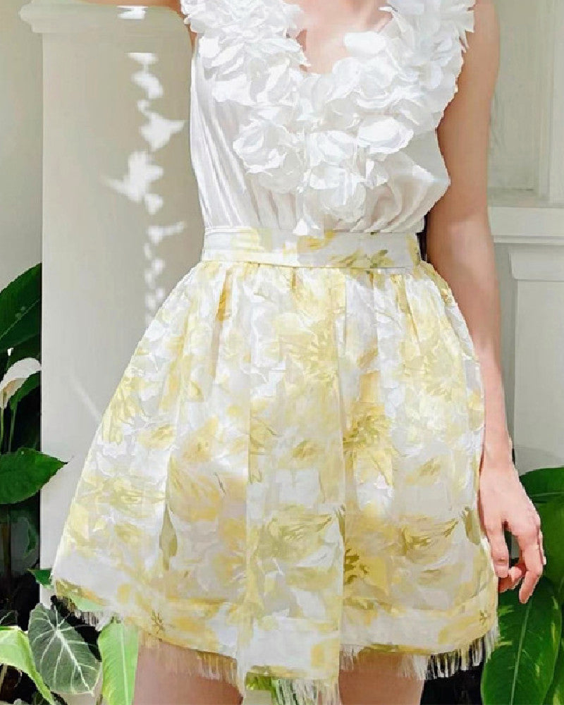 Elsie Mini Dress-Yellow