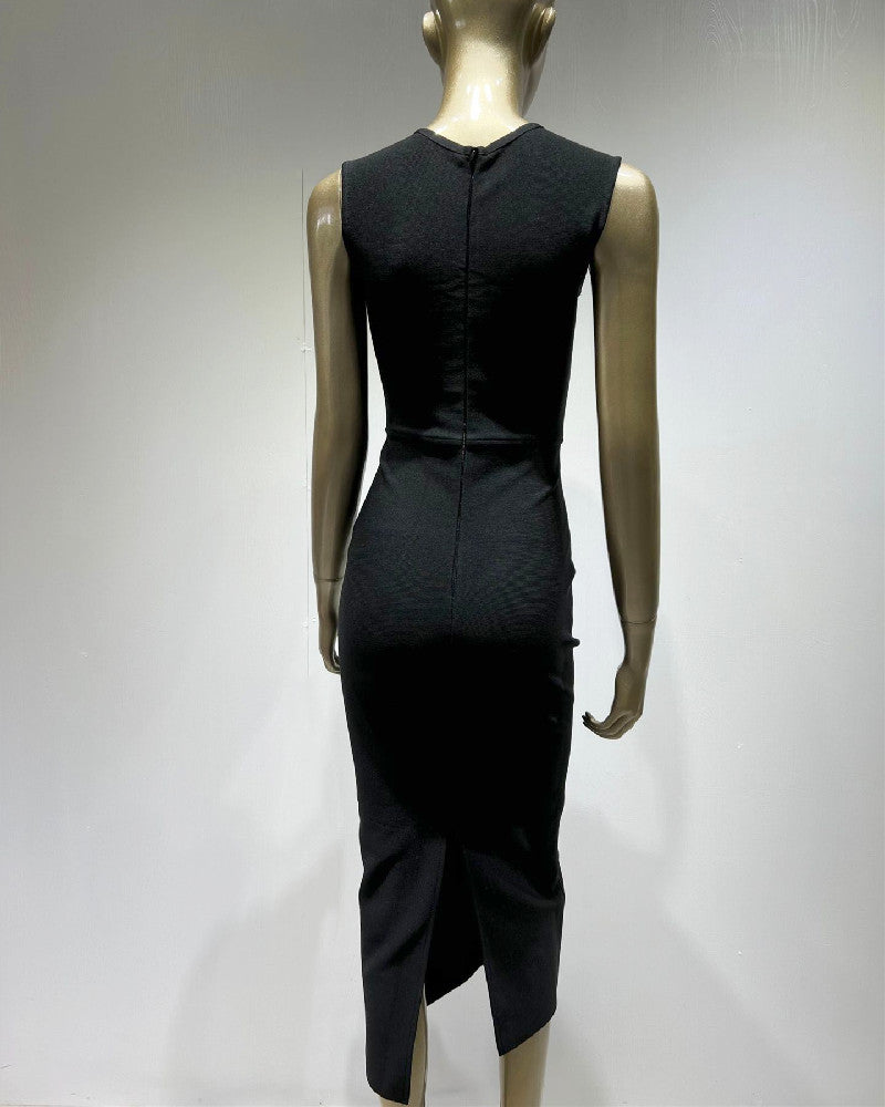 Kenna Midi Dress-Black