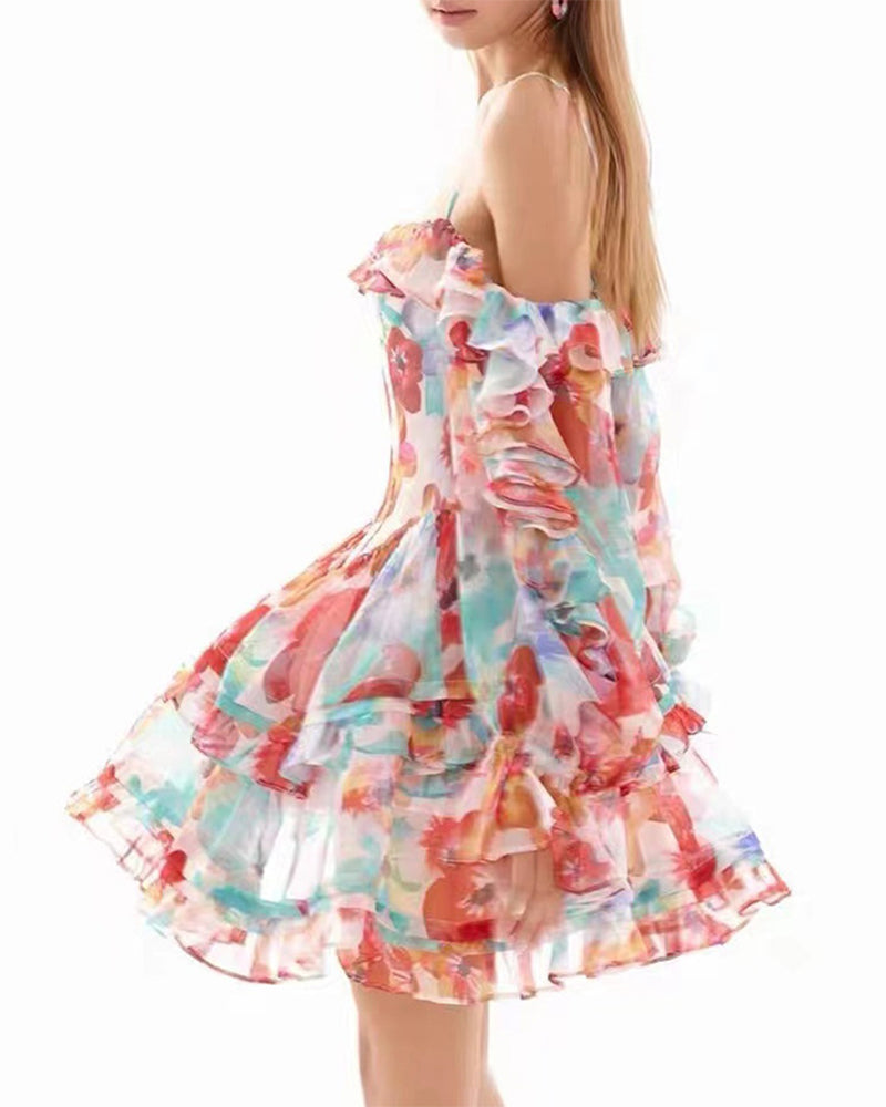 Serenity Mini Dress-Multicolored