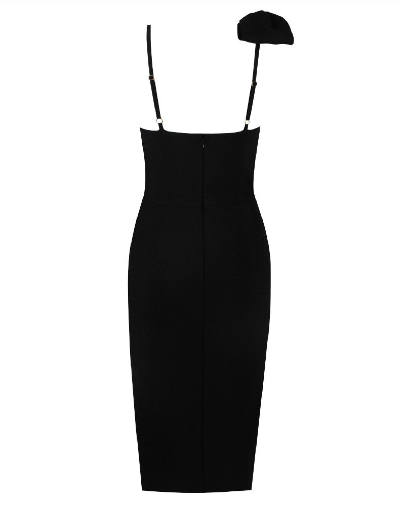 Malia Midi Dress-Black